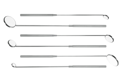 Laryngeal mirror FS Rhodium (with fixed handle)